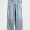 Jeans a vita bassa anni ’90 con striscia laterale e vestibilità ampia