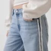 Jeans a vita bassa anni ’90 con striscia laterale e vestibilità ampia