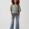 Jeans a vita bassa e gamba svasata per bambini