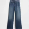 Jeans a vita bassa e gamba svasata per bambini