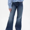 Jeans a vita bassa e gamba svasata per bambini