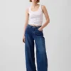 Jeans a vita bassa extra larghi