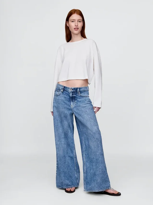Jeans a vita bassa extra larghi