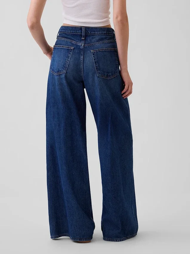 Jeans a vita bassa extra larghi