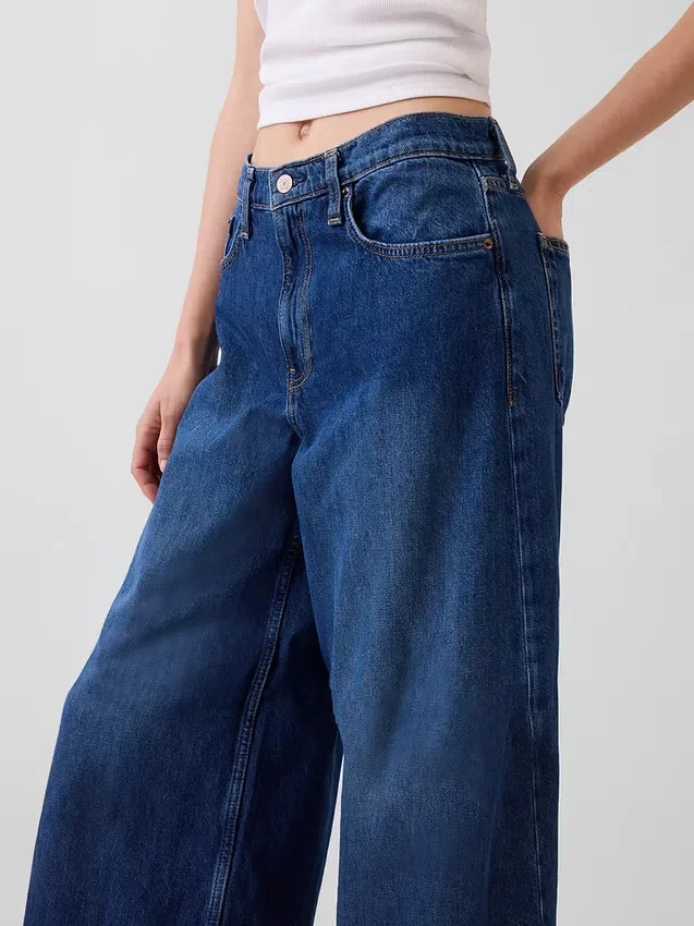 Jeans a vita bassa extra larghi