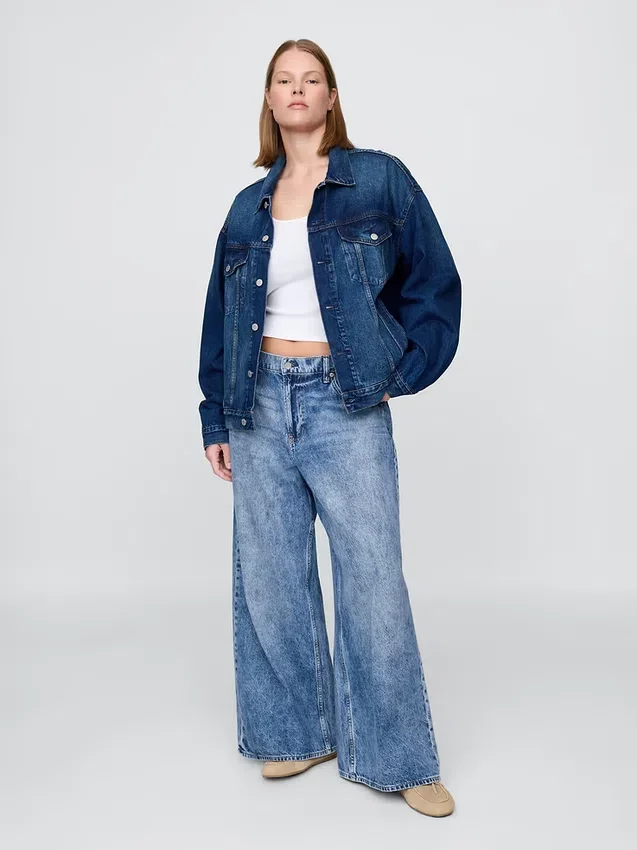 Jeans a vita bassa extra larghi