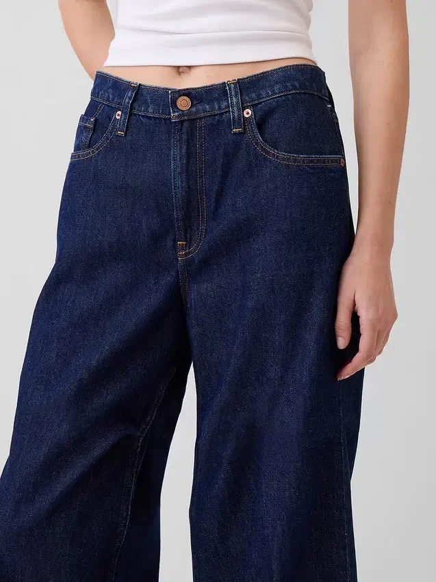 Jeans a vita bassa extra larghi