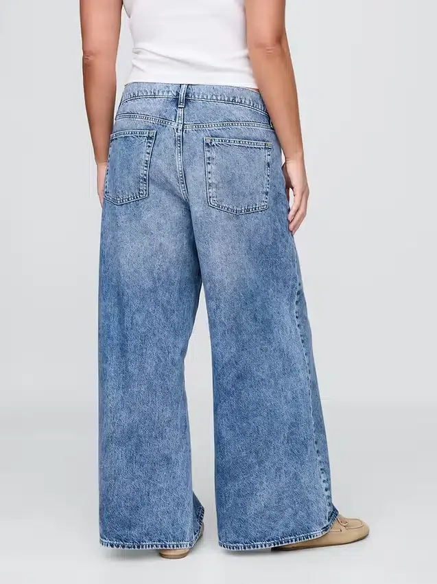 Jeans a vita bassa extra larghi