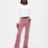 Jeans a vita bassa in velluto a coste, lunghi e dal taglio slim