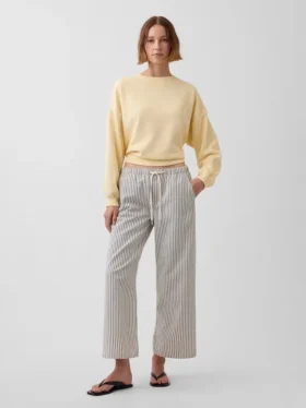 Jeans a vita bassa, larghi, corti e a righe in stile anni ’90