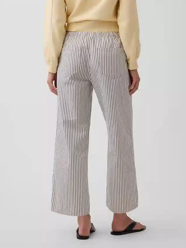 Jeans a vita bassa, larghi, corti e a righe in stile anni ’90