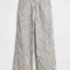 Jeans a vita bassa, larghi, corti e a righe in stile anni ’90