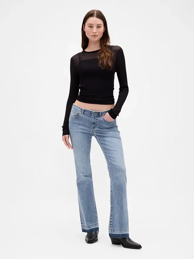 Jeans a vita bassa, lunghi e slim