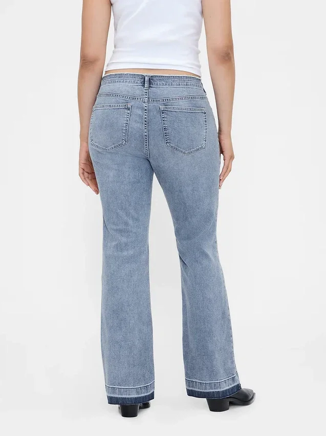 Jeans a vita bassa, lunghi e slim