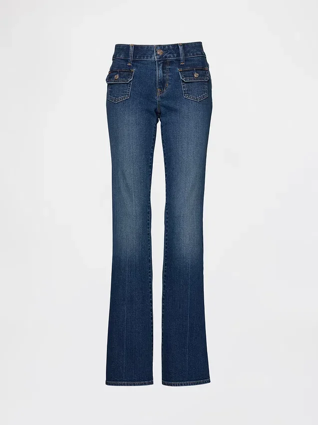 Jeans a vita bassa, lunghi e slim