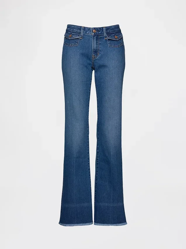 Jeans a vita bassa, lunghi e slim