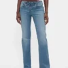 Jeans a vita bassa, lunghi e slim con lacci