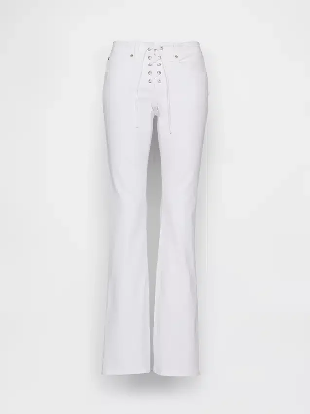 Jeans a vita bassa, lunghi e slim con lacci