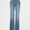 Jeans a vita bassa, lunghi e slim con lacci