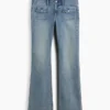 Jeans a vita bassa, lunghi e slim con tasche applicate