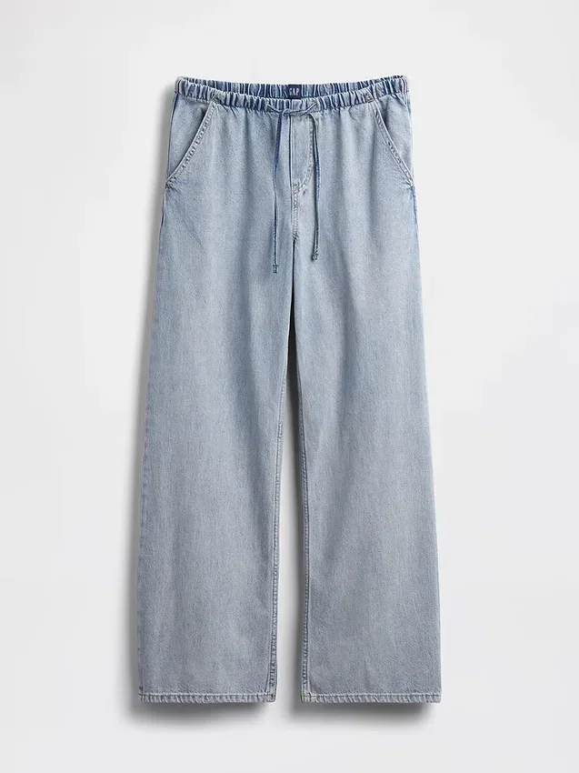 Jeans a vita bassa, morbidissimi, dal taglio ampio in stile anni ’90