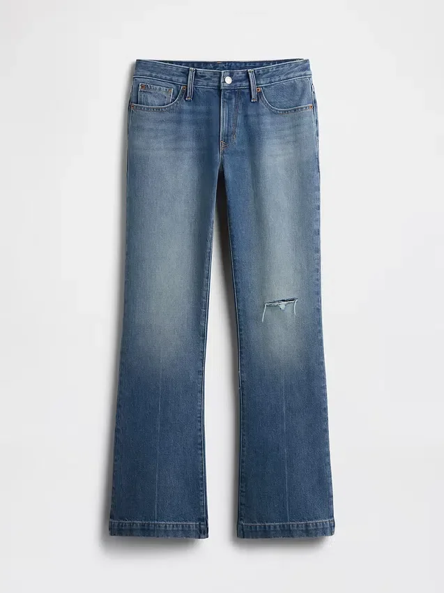 Jeans a vita bassa, rigidi, lunghi e dal taglio slim