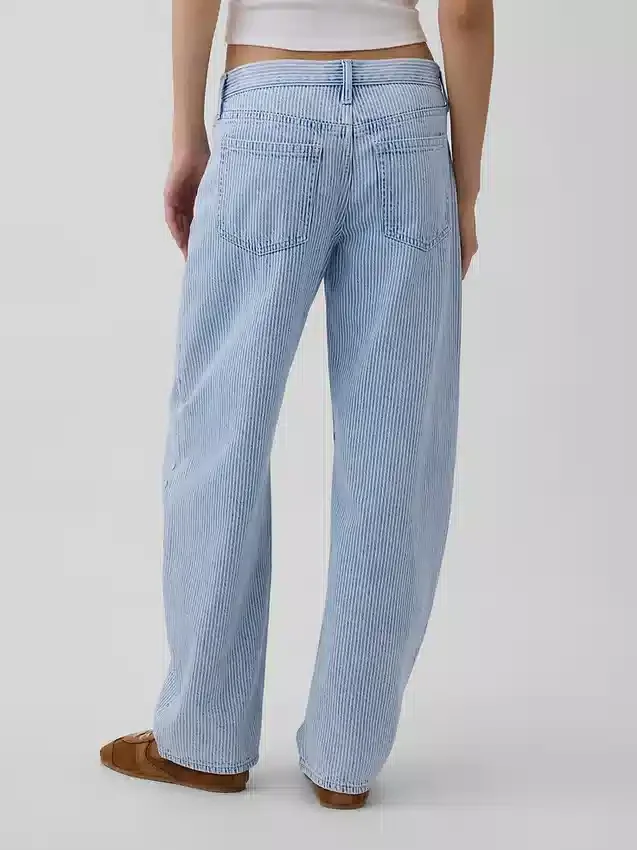 Jeans a vita bassa ultrasoft dal taglio a barilotto