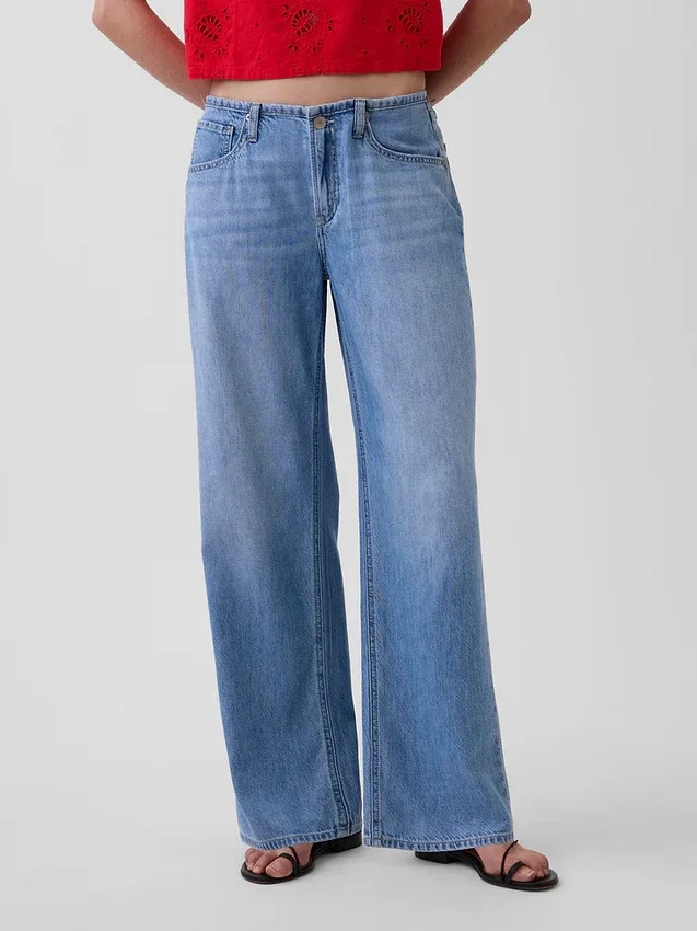 Jeans a vita bassa ultrasoft in stile anni ’90