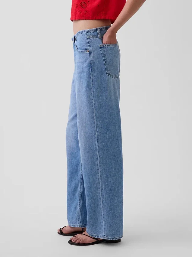 Jeans a vita bassa ultrasoft in stile anni ’90