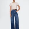 Jeans a vita extra alta e gamba larga