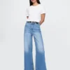 Jeans a vita extra alta e gamba larga