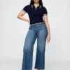 Jeans a vita extra alta e gamba larga