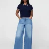 Jeans a vita extra alta e gamba larga