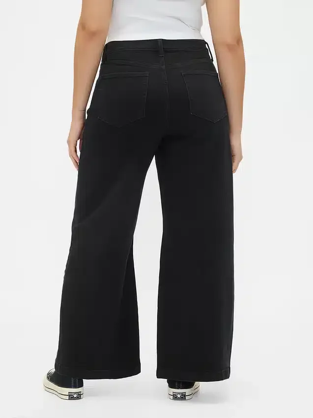 Jeans a vita extra alta e gamba larga