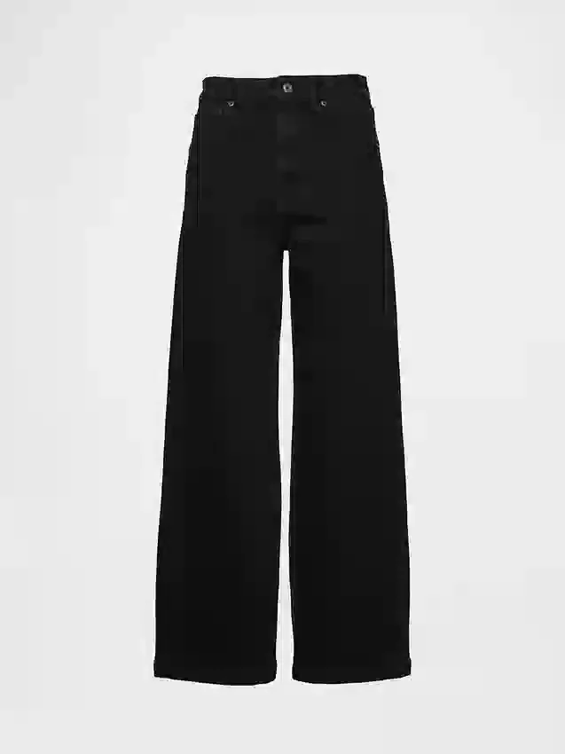 Jeans a vita extra alta e gamba larga
