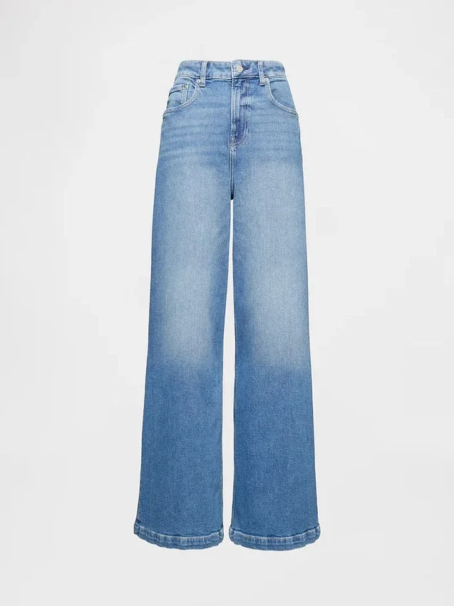 Jeans a vita extra alta e gamba larga