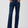 Jeans a vita media dal taglio rilassato con gamba a zampa