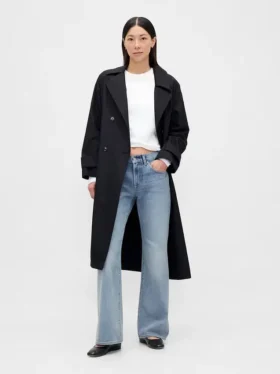 Jeans a vita media, rigidi, dal taglio rilassato e svasati