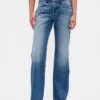 Jeans a vita media, rigidi, dal taglio rilassato e svasati