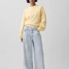 Jeans a vita media, ultra morbidi, larghi e con micro cintura