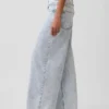 Jeans a vita media, ultra morbidi, larghi e con micro cintura