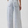Jeans a vita media, ultra morbidi, larghi e con micro cintura