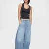 Jeans a vita media ultrasoft con taglio a ferro di cavallo