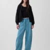 Jeans a vita media ultrasoft con taglio a ferro di cavallo