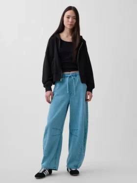 Jeans a vita media ultrasoft con taglio a ferro di cavallo