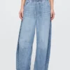 Jeans a vita media ultrasoft con taglio a ferro di cavallo