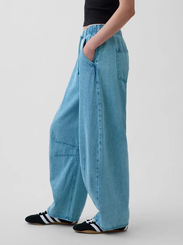 Jeans a vita media ultrasoft con taglio a ferro di cavallo