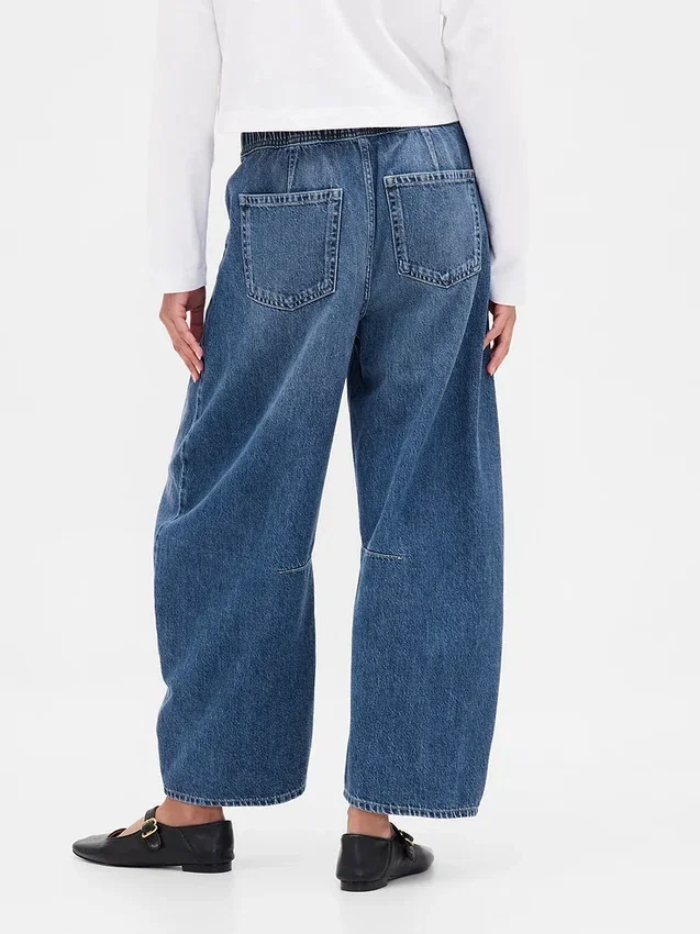 Jeans a vita media ultrasoft con taglio a ferro di cavallo