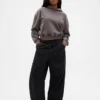 Jeans a vita media ultrasoft con taglio a ferro di cavallo