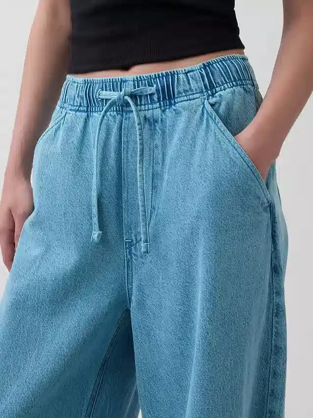 Jeans a vita media ultrasoft con taglio a ferro di cavallo
